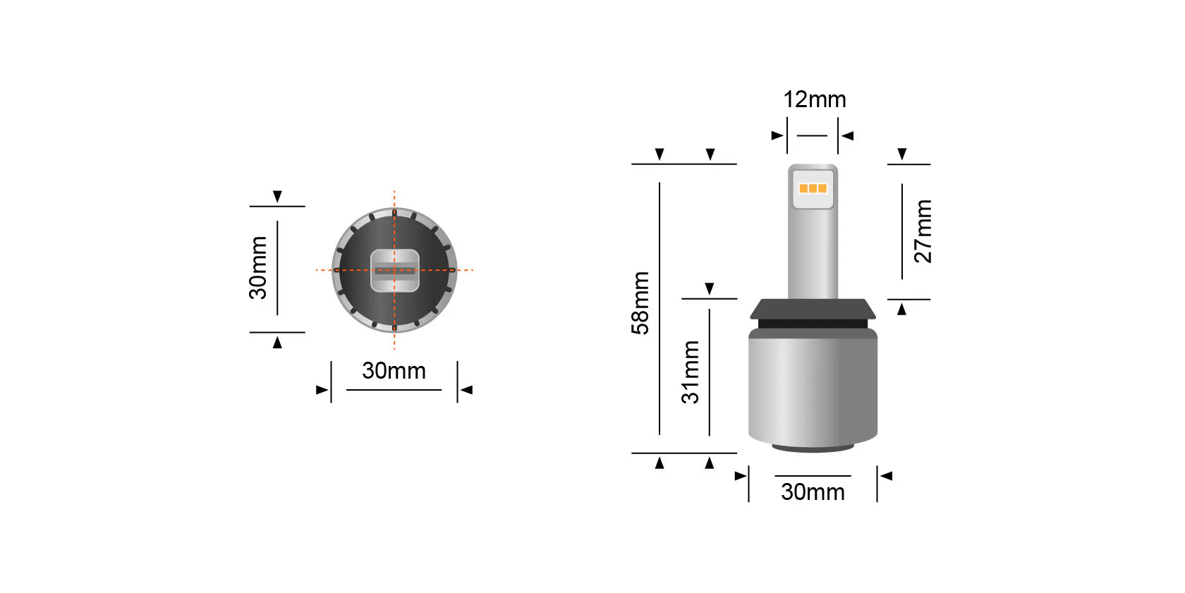 STEDI P21W base LED 1000 lumen