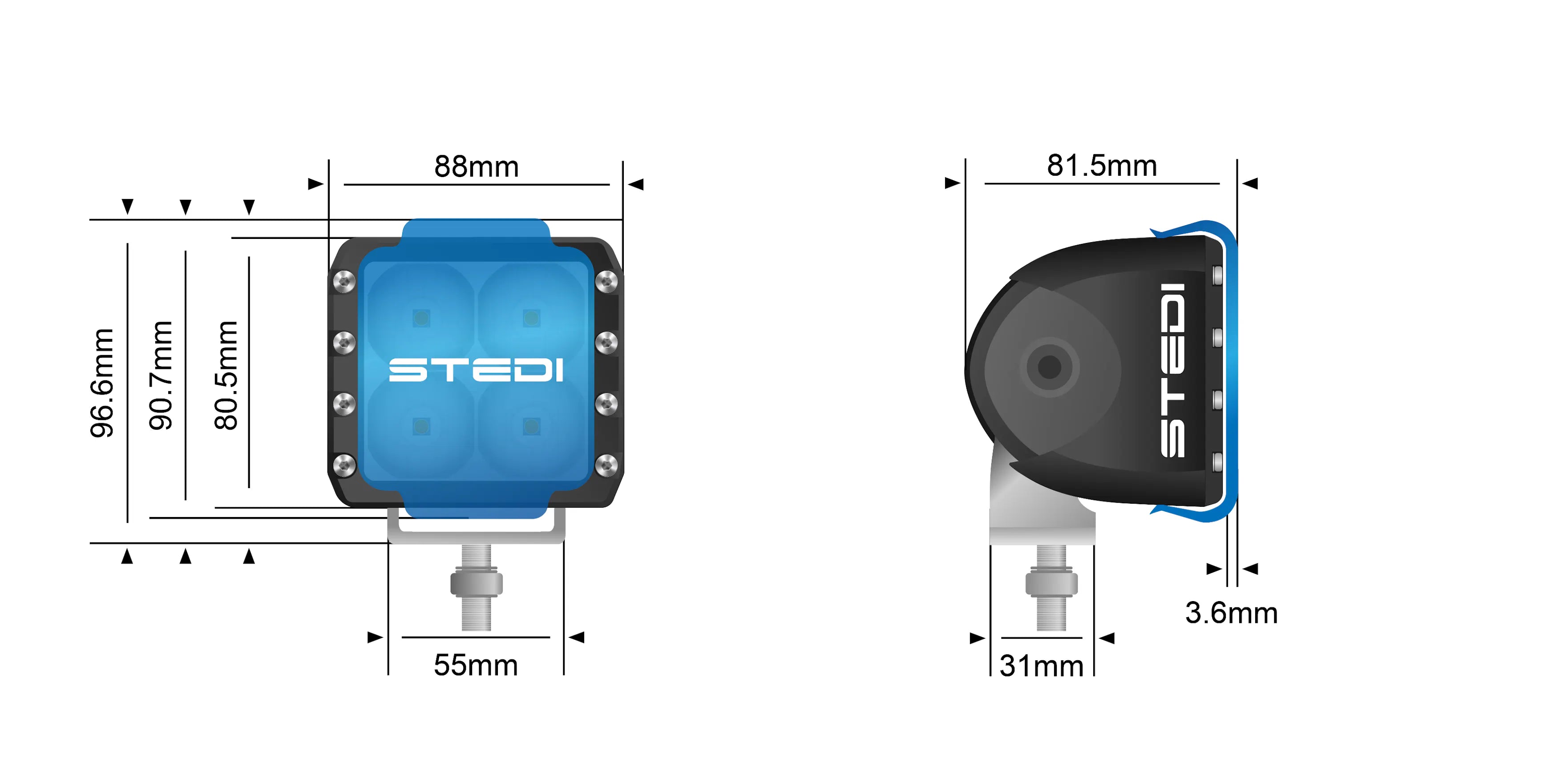 STEDI C4 Black Edition LED Light Cube (Flood)