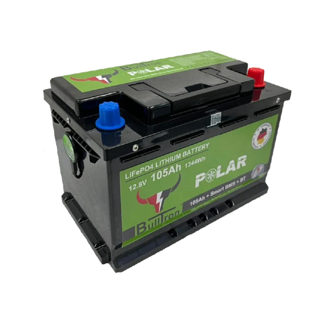 BullTron - 105Ah LiFePO4 12.8V Polar Batterie mit Smart BMS, Bluetooth App und 5A aktiv Balancer - GPC-Offroad