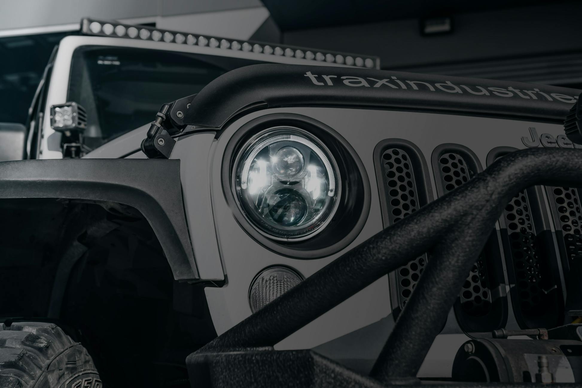 STEDI 7Inch Carbon LED Headlight - Black (5700K) - GPC-Offroad