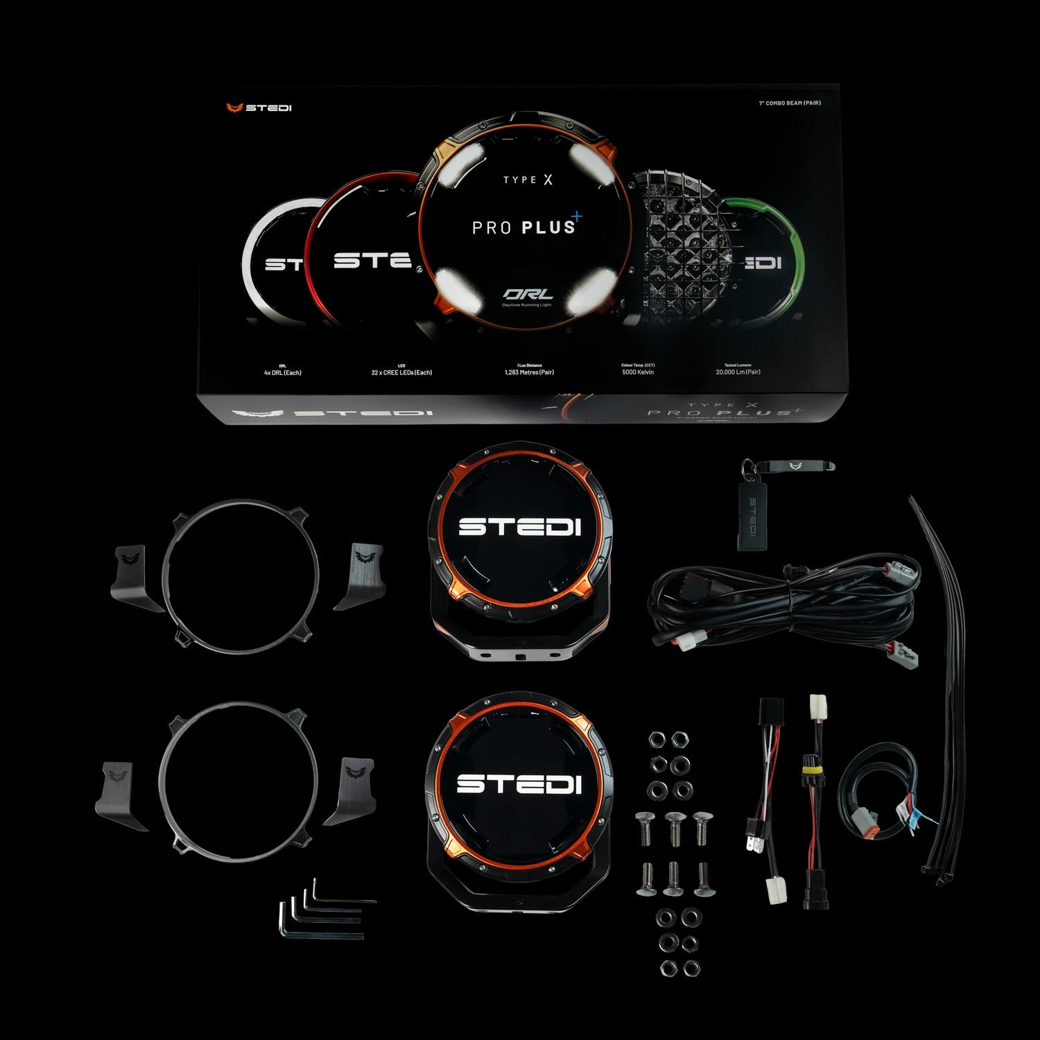 STEDI TYPE-X 7" Pro Plus Kit (inkl. DRL) (2 Stk.)