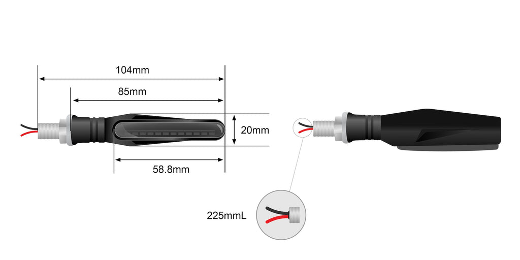 STEDI Dynamische Motorrrad LED-Blinker