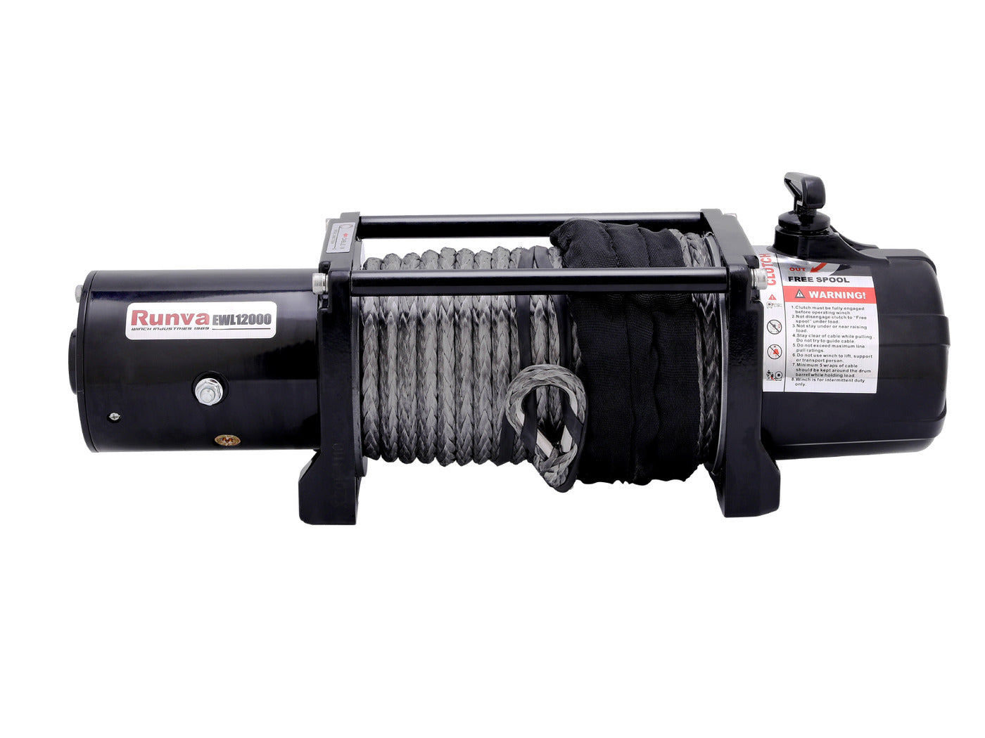 Runva - EWL12000 - 12V Seilwinde mit Synthetic Seil - kompaktes Einbaumaß