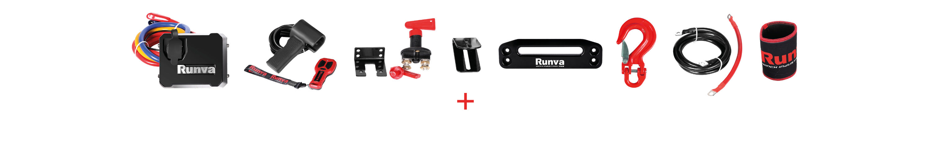 Runva - EWL12000 - 12V Seilwinde mit Synthetic Seil - kompaktes Einbaumaß