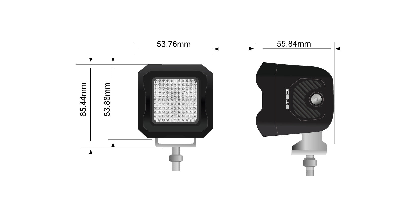 STEDI G1 Black FLOOD Work LED - GPC-Offroad