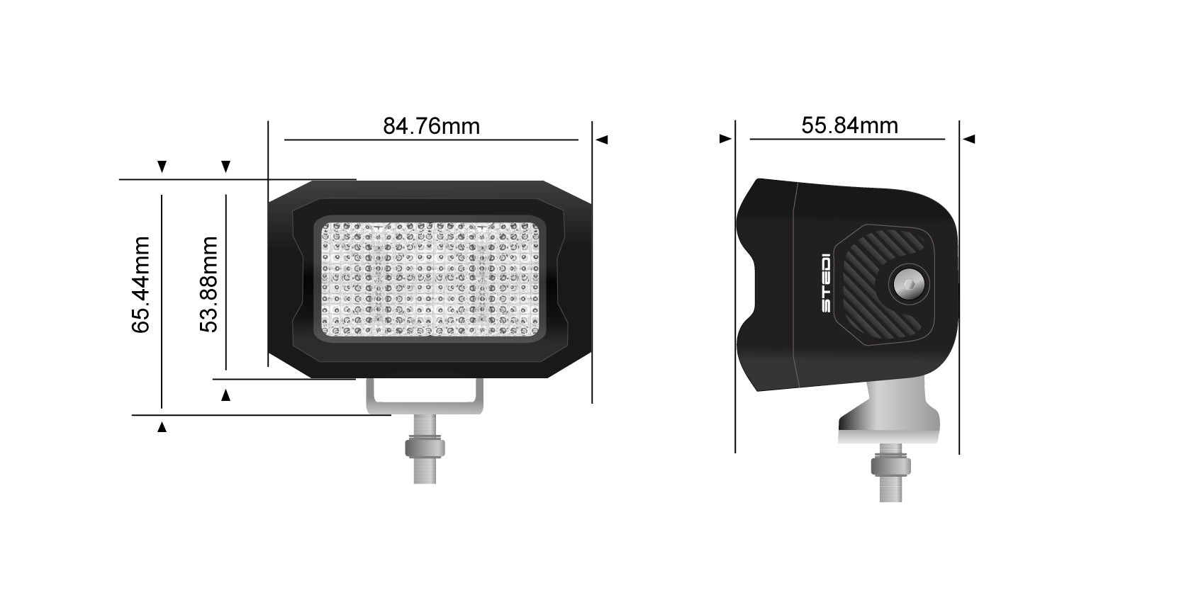STEDI G2 Black FLOOD Work LED - GPC-Offroad