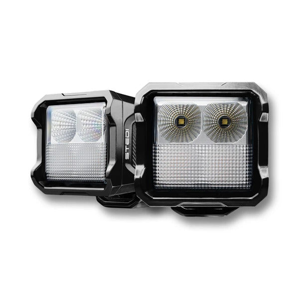 STEDI G4 Black Dual Colour Work Light (White/Amber) - GPC-Offroad