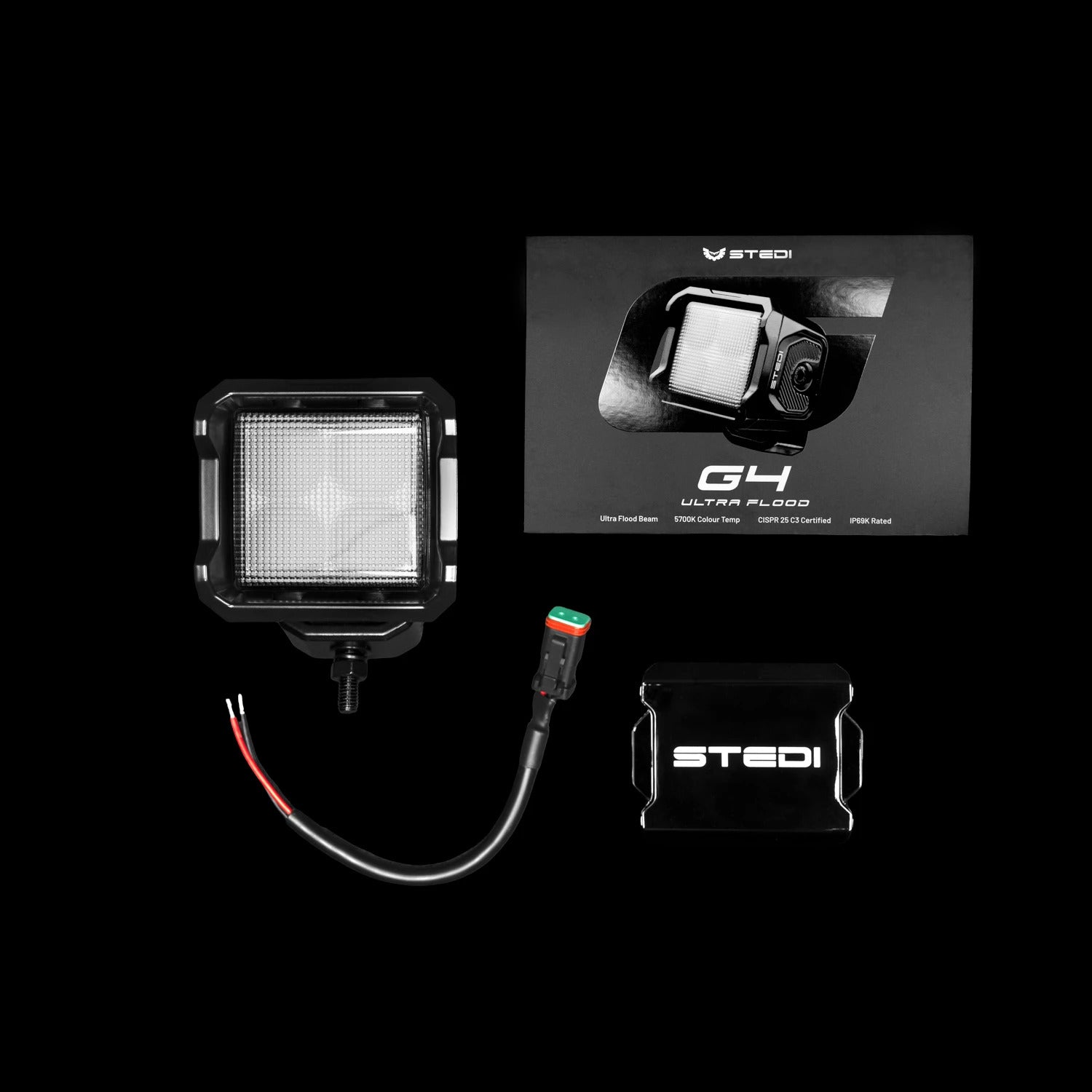STEDI G4 Black Dual Colour Work Light (White/Amber) - GPC-Offroad