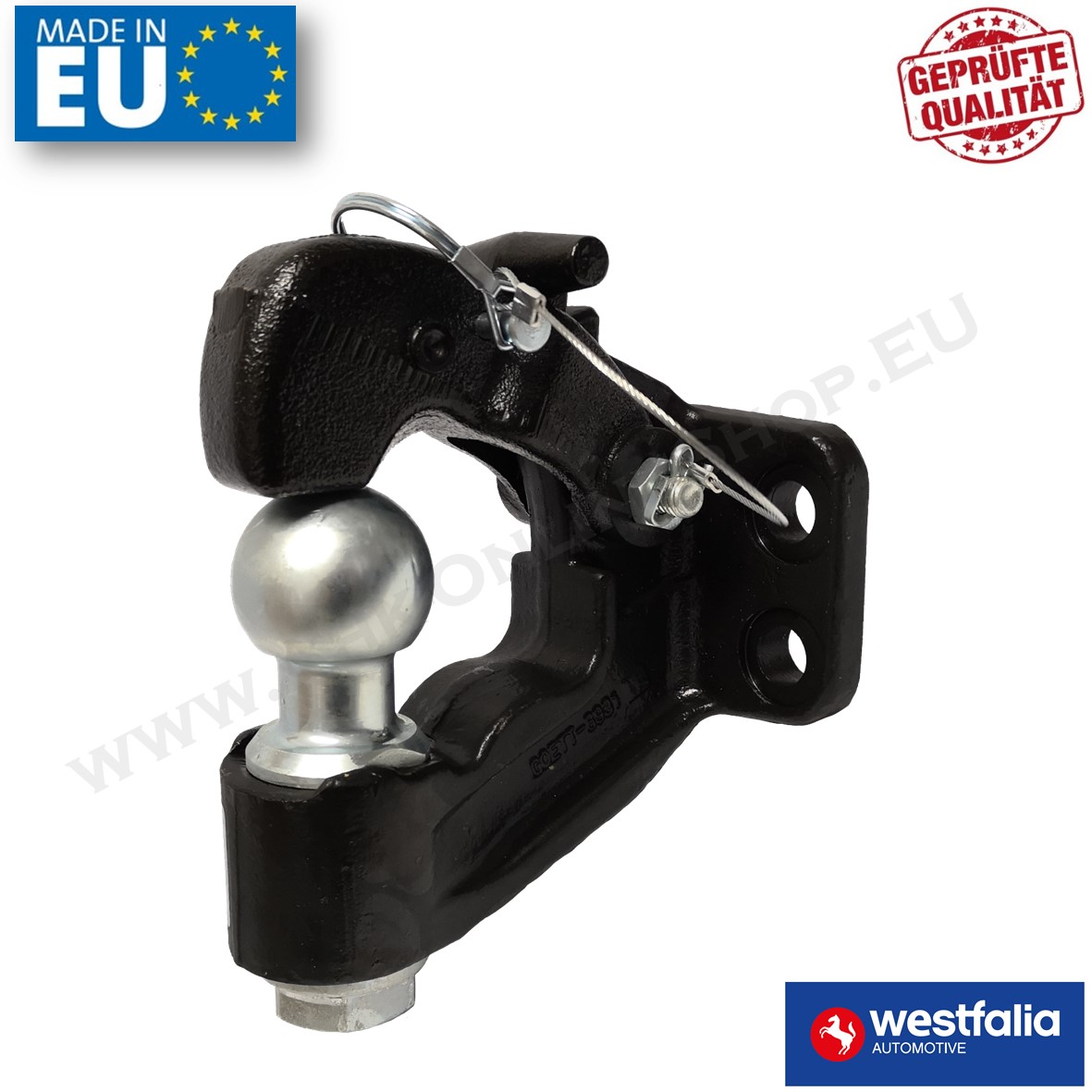 Universelle Kombi-Hakenkupplung für Kupplungsöse und Kupplungsmaul - 4 Loch 83x56mm Ausführung - GPC-Offroad