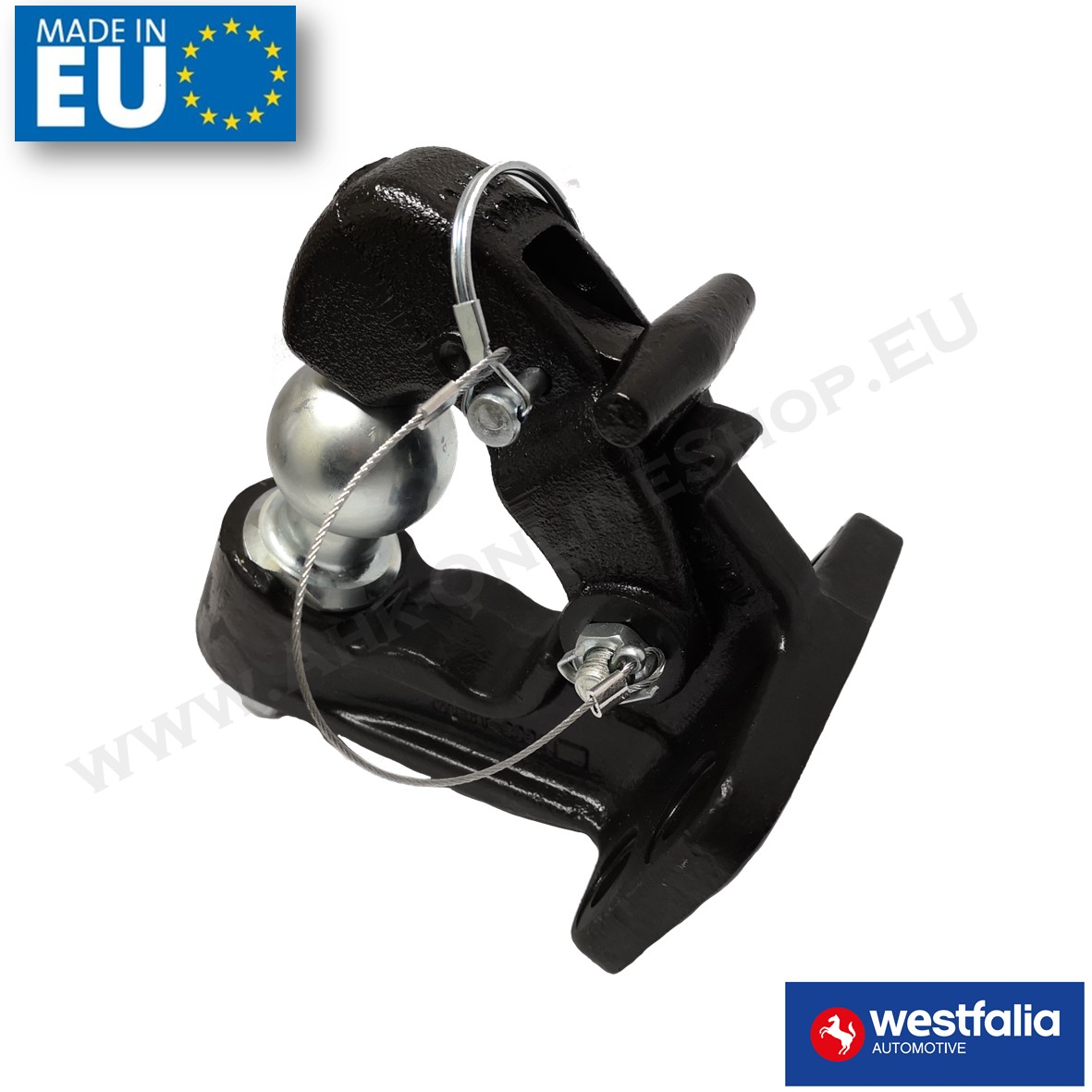 Universelle Kombi-Hakenkupplung für Kupplungsöse und Kupplungsmaul - 2 Loch Ausführung 90mm - GPC-Offroad