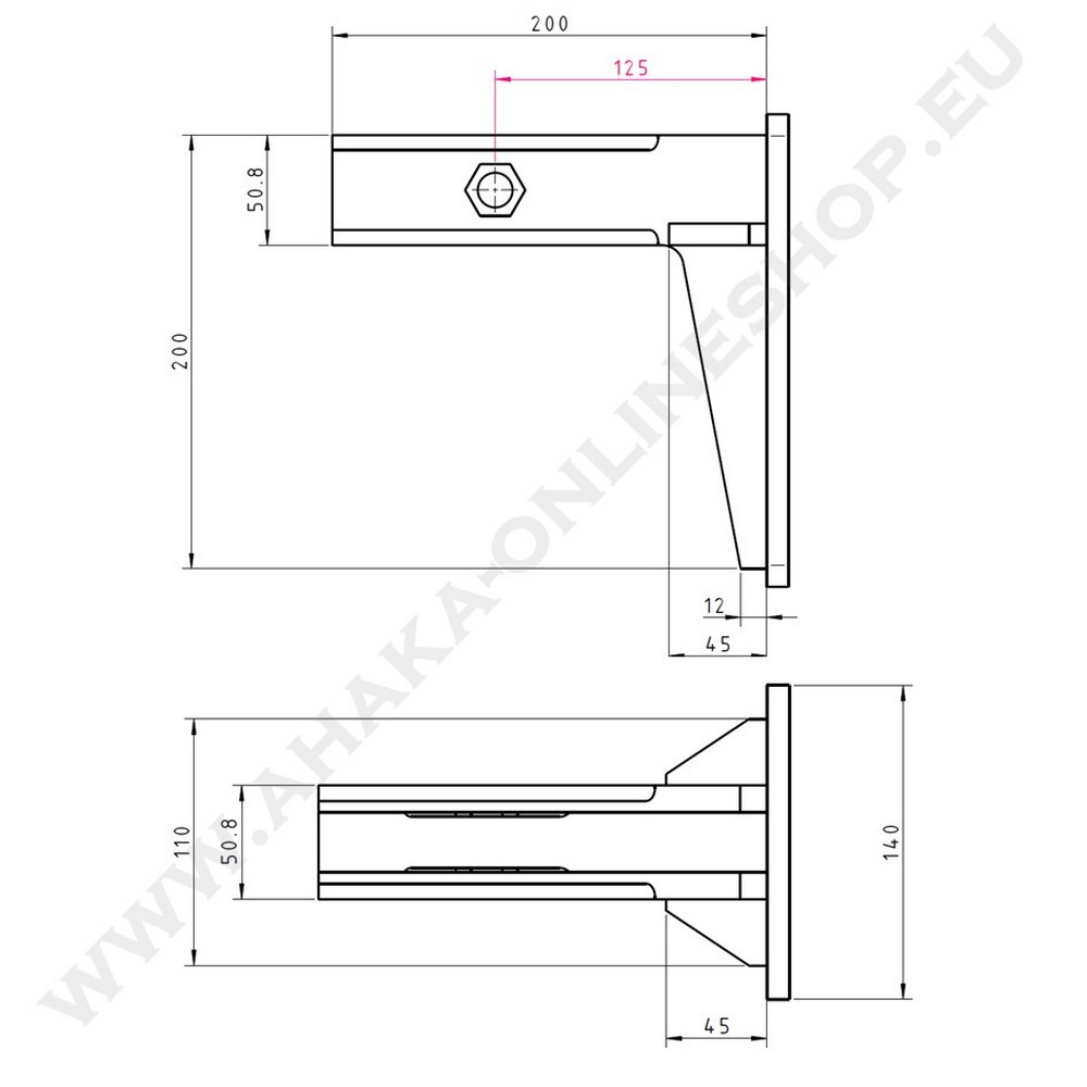 AHK Heavy Duty Einschub mit Zugmaul und Kugelkopf für Receiver in Höhe von 312-494 mm - GPC-Offroad