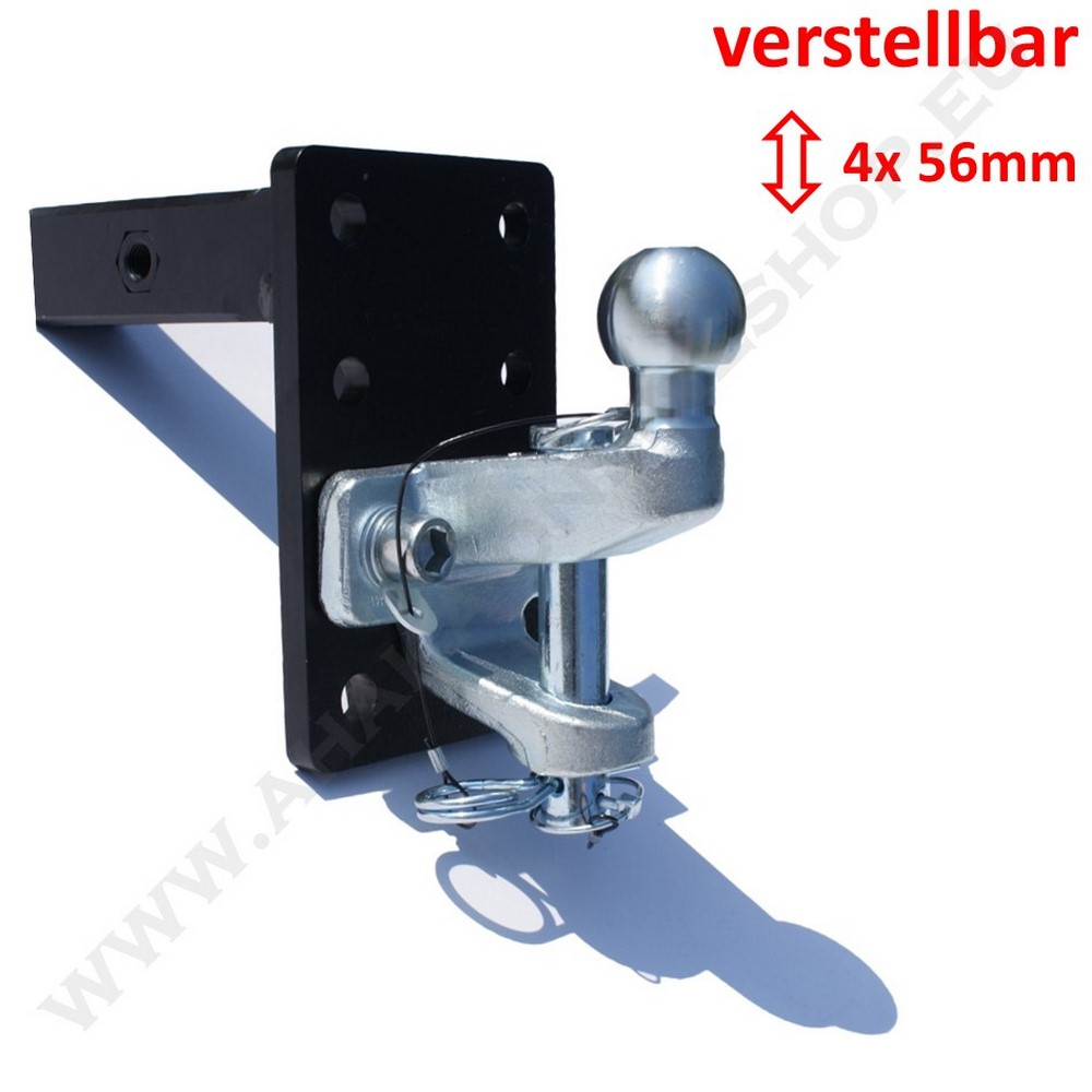 AHK Heavy Duty Einschub mit Zugmaul und Kugelkopf für Receiver in Höhe von 312-494 mm - GPC-Offroad