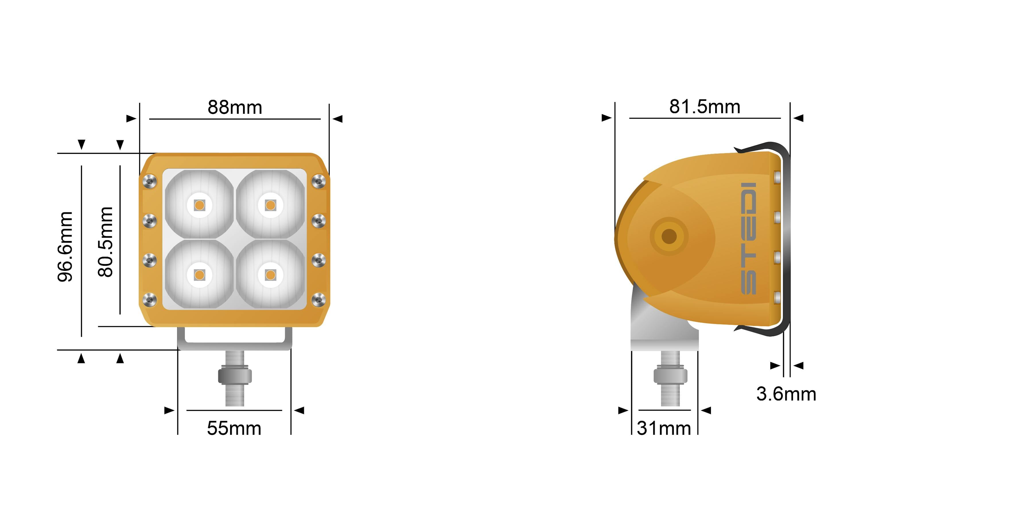 STEDI C4 Industrial LED Cube Light (Flood)