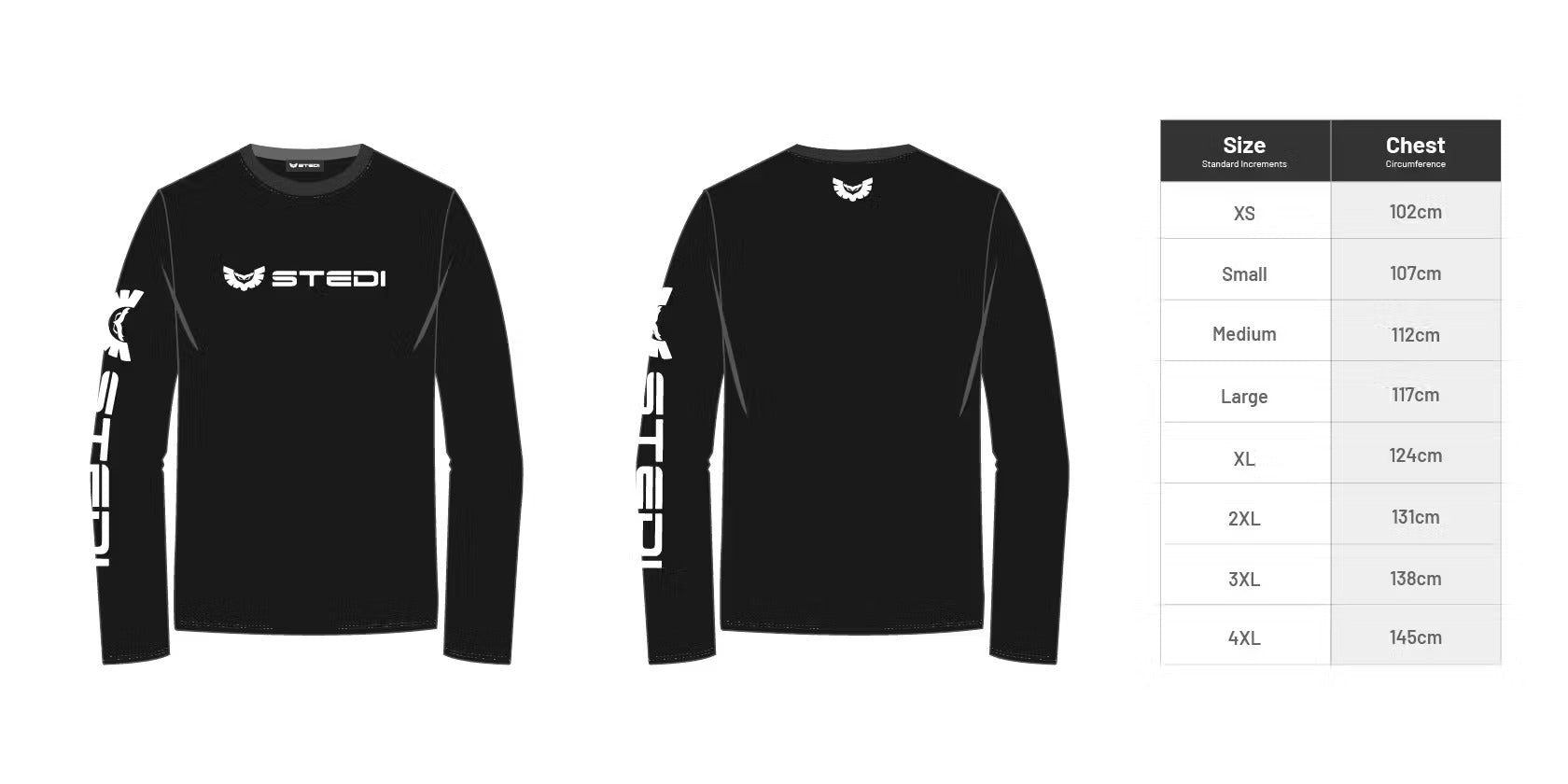 STEDI™ Long Sleeve Crew Tee Black