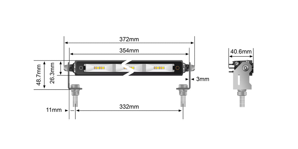 STEDI Light Bar Micro Touch 13,9 Zoll (Warm-& Kaltweiß)