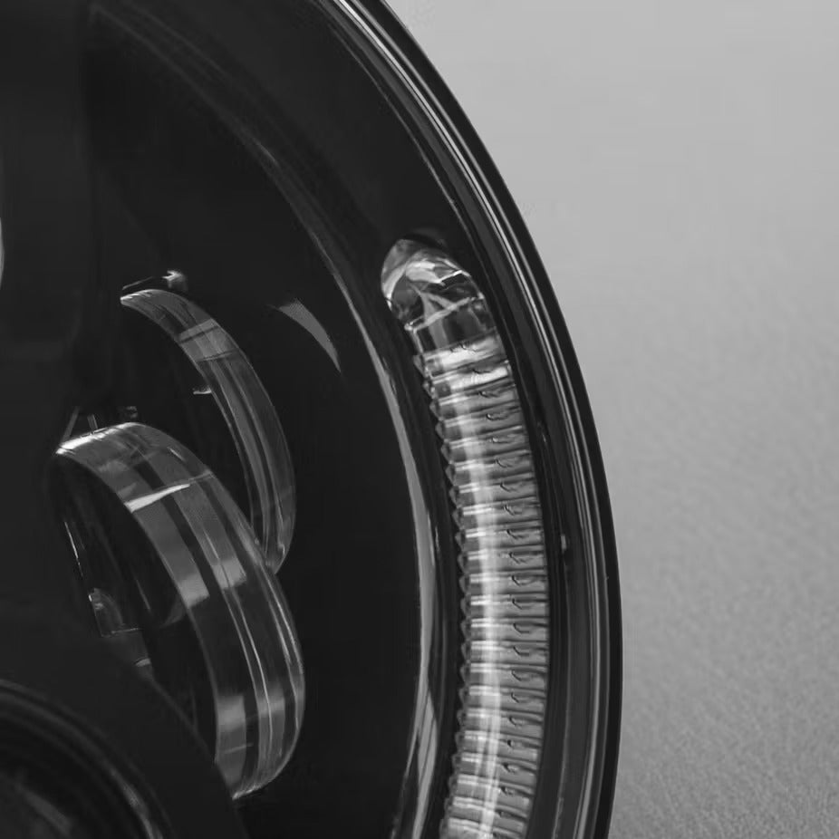 STEDI 7Inch Carbon LED Headlight - Black (5700K) - GPC-Offroad