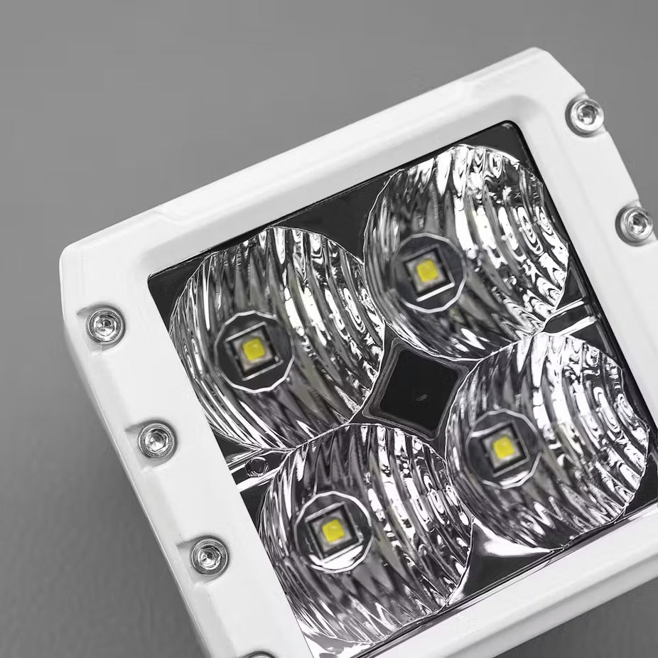 STEDI Marine C4 White Edition LED Light Cube (Flood) - GPC-Offroad