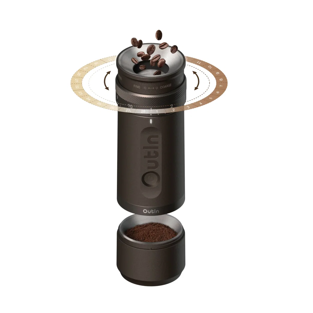 OutIn - Fino - Tragbare Kaffeemühle - Tundrabraun