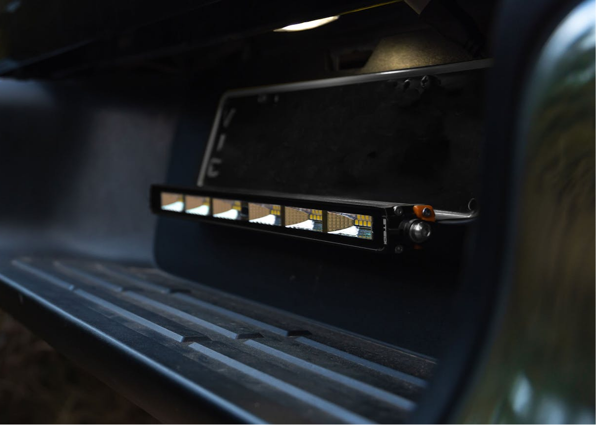 STEDI license plate holder with Micro V2 LED Light Bar 13.9 inch cold white