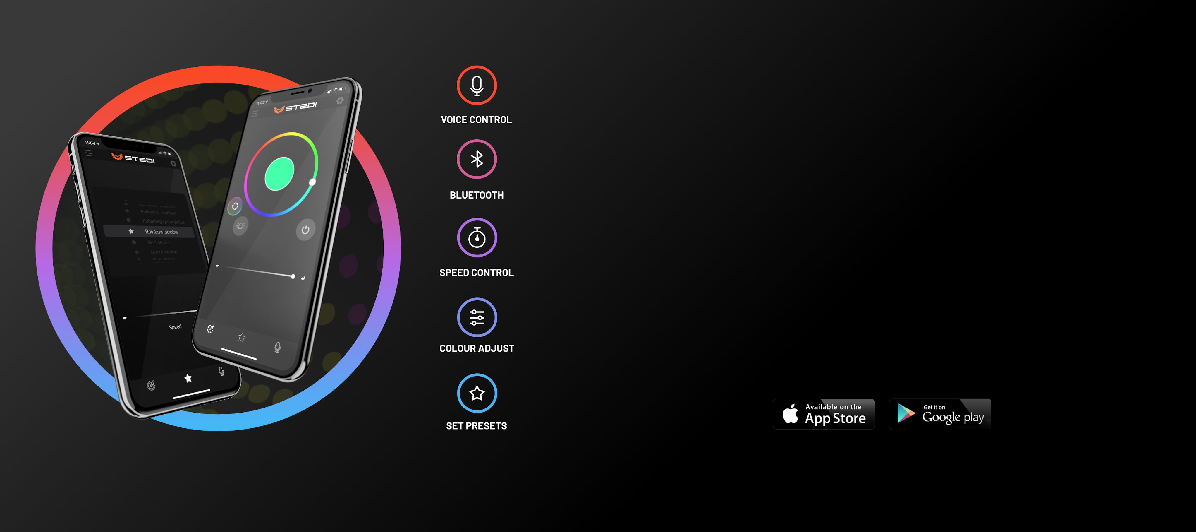 STEDI Surface 6 LED Rock Lights RGB - GPC-Offroad