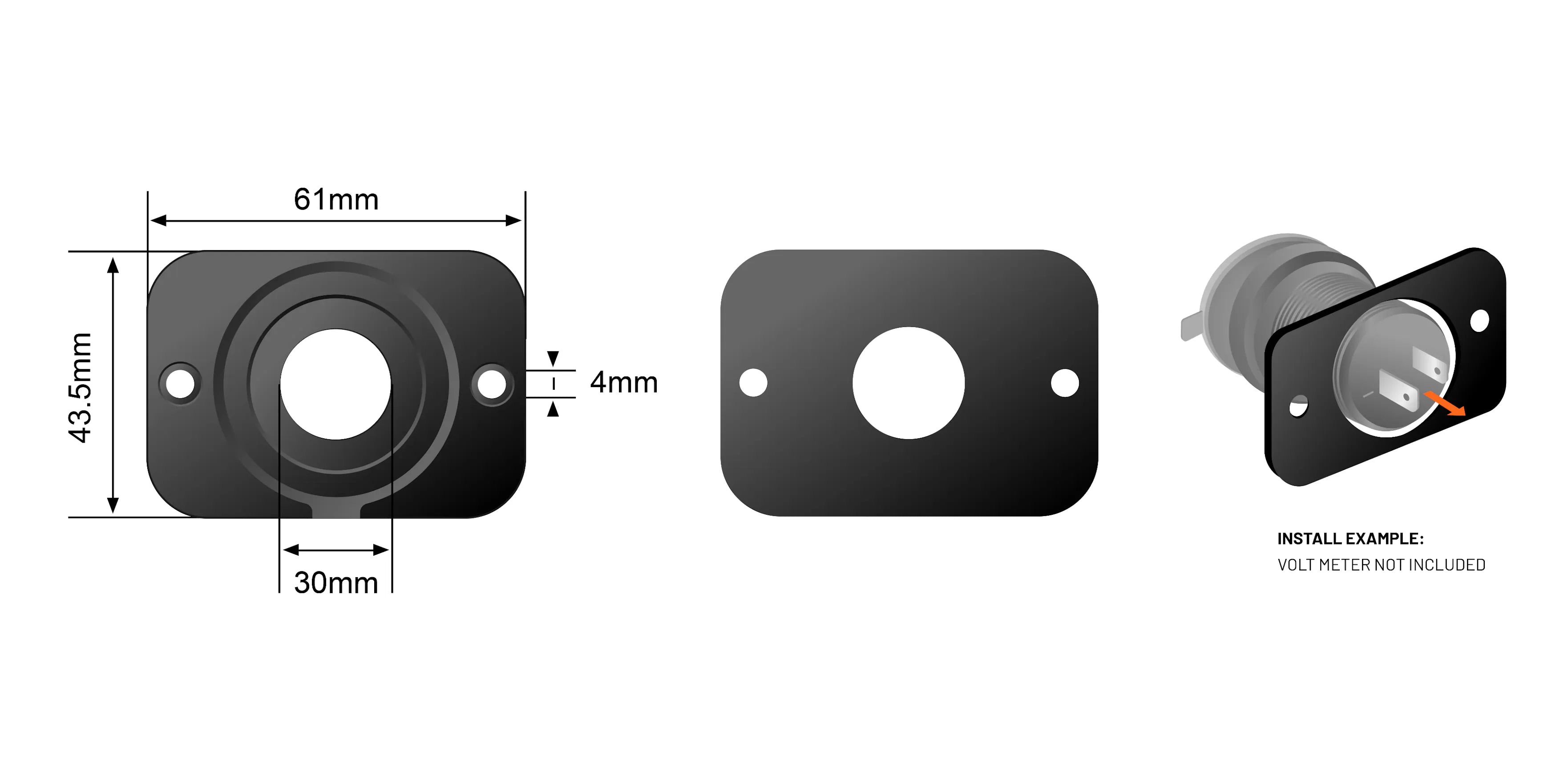 STEDI Einzelne 4x4 Zubehör Halterung - GPC-Offroad