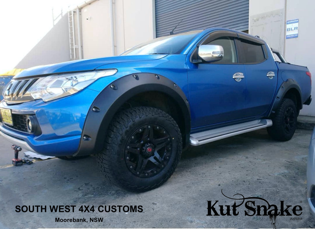Kut Snake Kotflügelverbreiterung Mitsubishi L200 MQ (2015-2018) - 70mm Breite - Struktur Oberfläche - GPC-Offroad