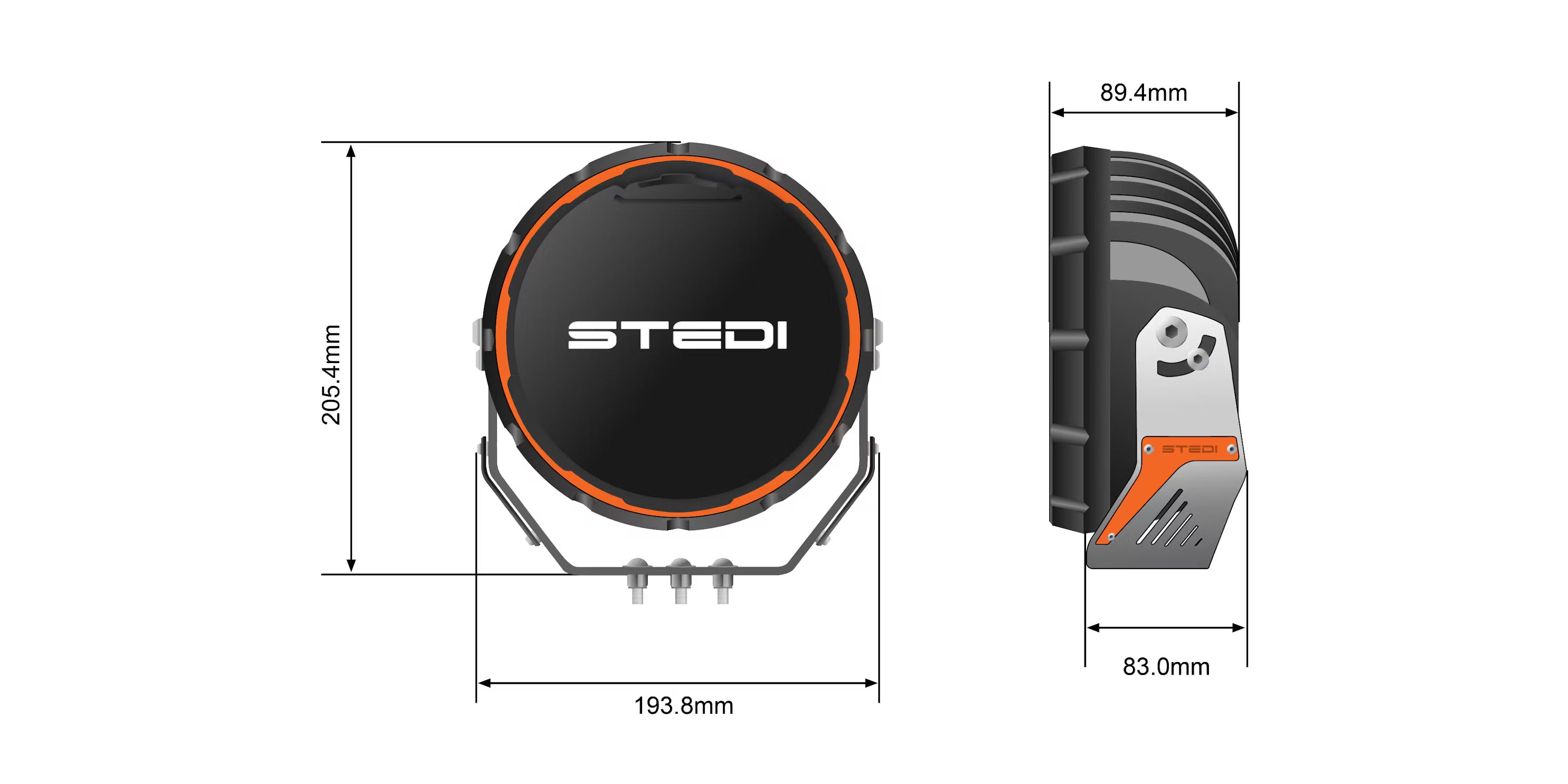 STEDI Type-X™ Sport Plus 7" LED Driving Lights (2 Stück) - GPC-Offroad
