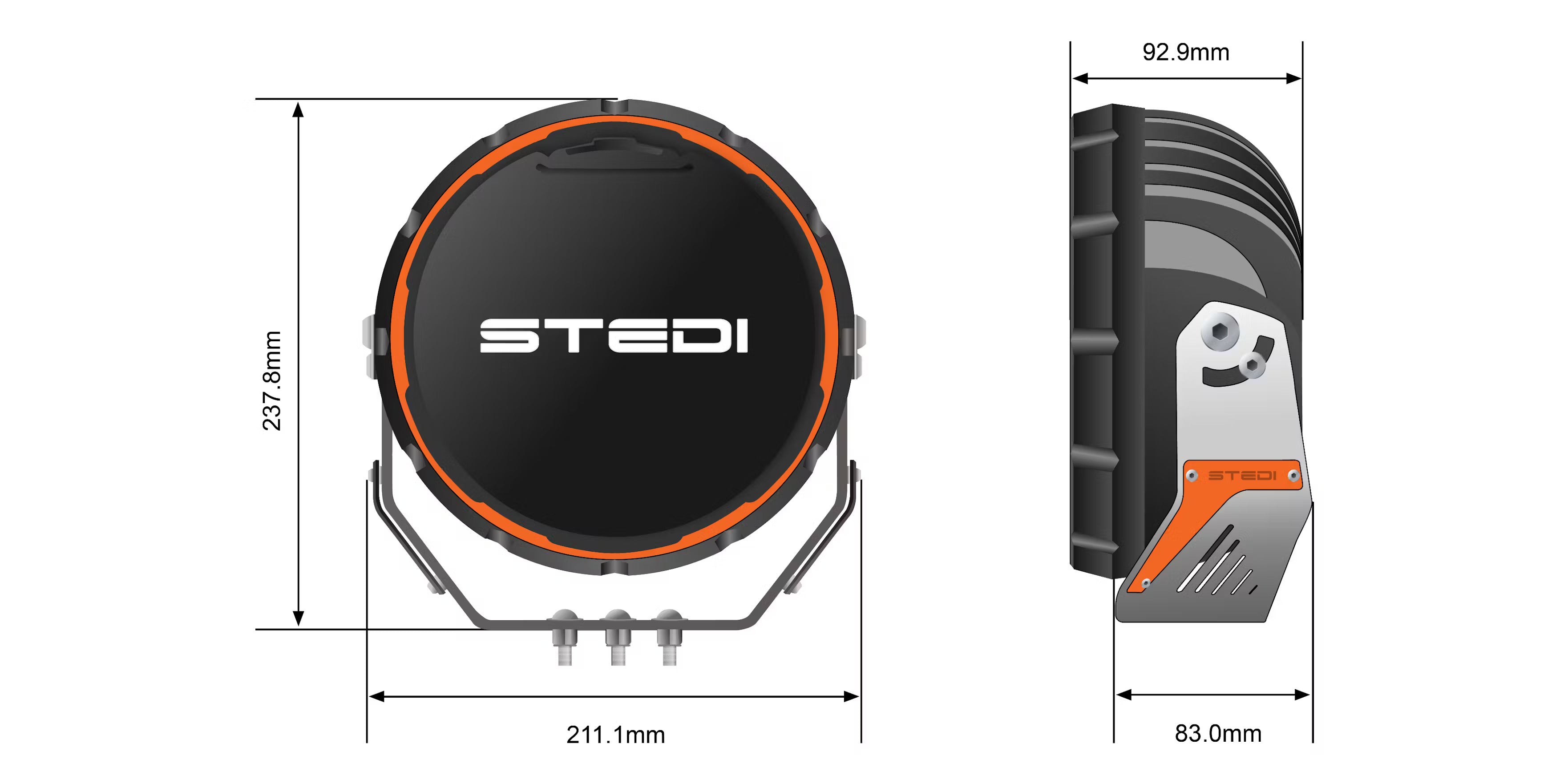 STEDI Type-X™ Sport Plus 8.5" LED Driving Lights (2 Stück) - GPC-Offroad