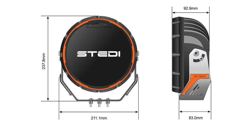 STEDI Type-X™ Sport Plus 8.5" LED Driving Lights (2 Stück)