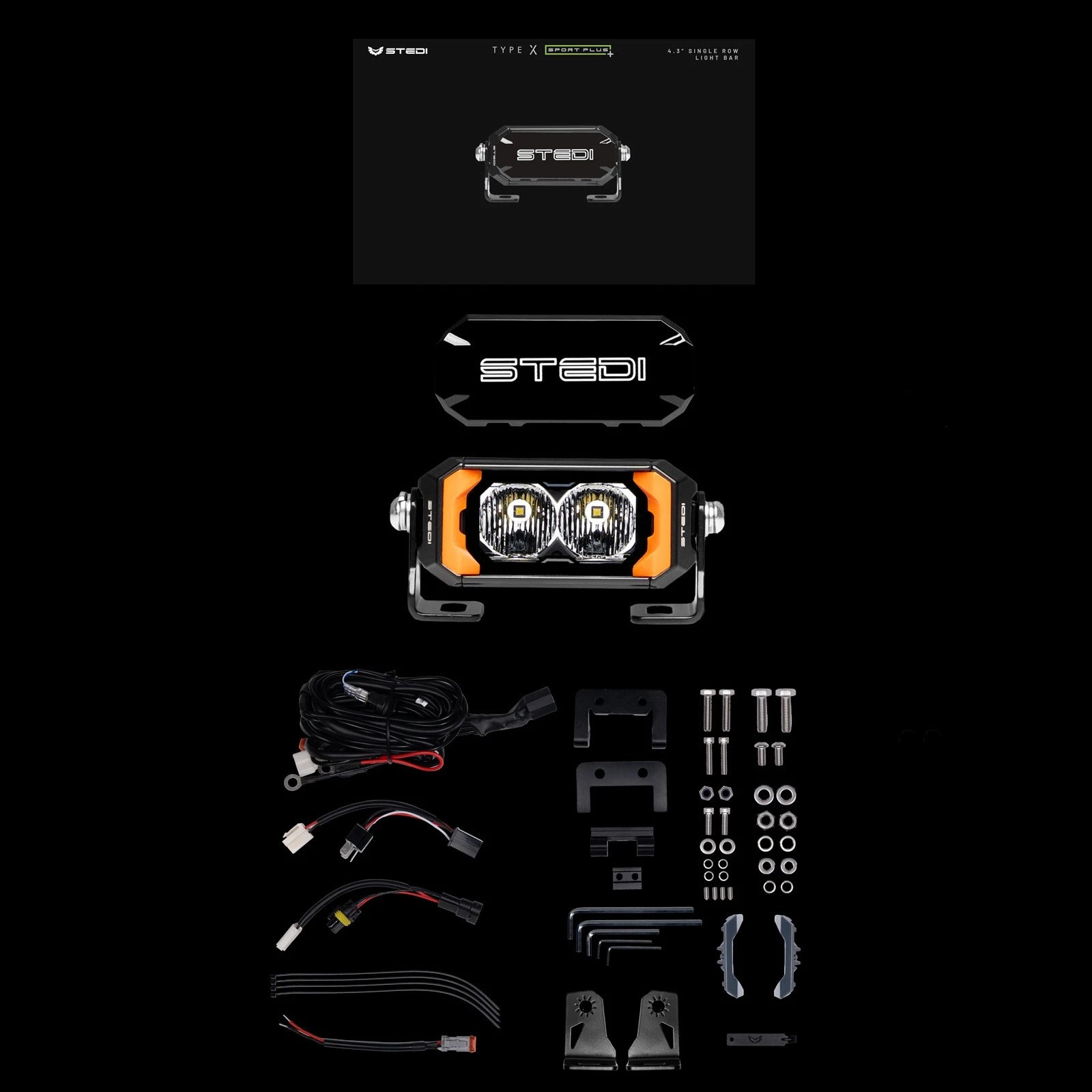 STEDI Sport Plus, Single Row, 4.3 inch, 2 LED Light Bar