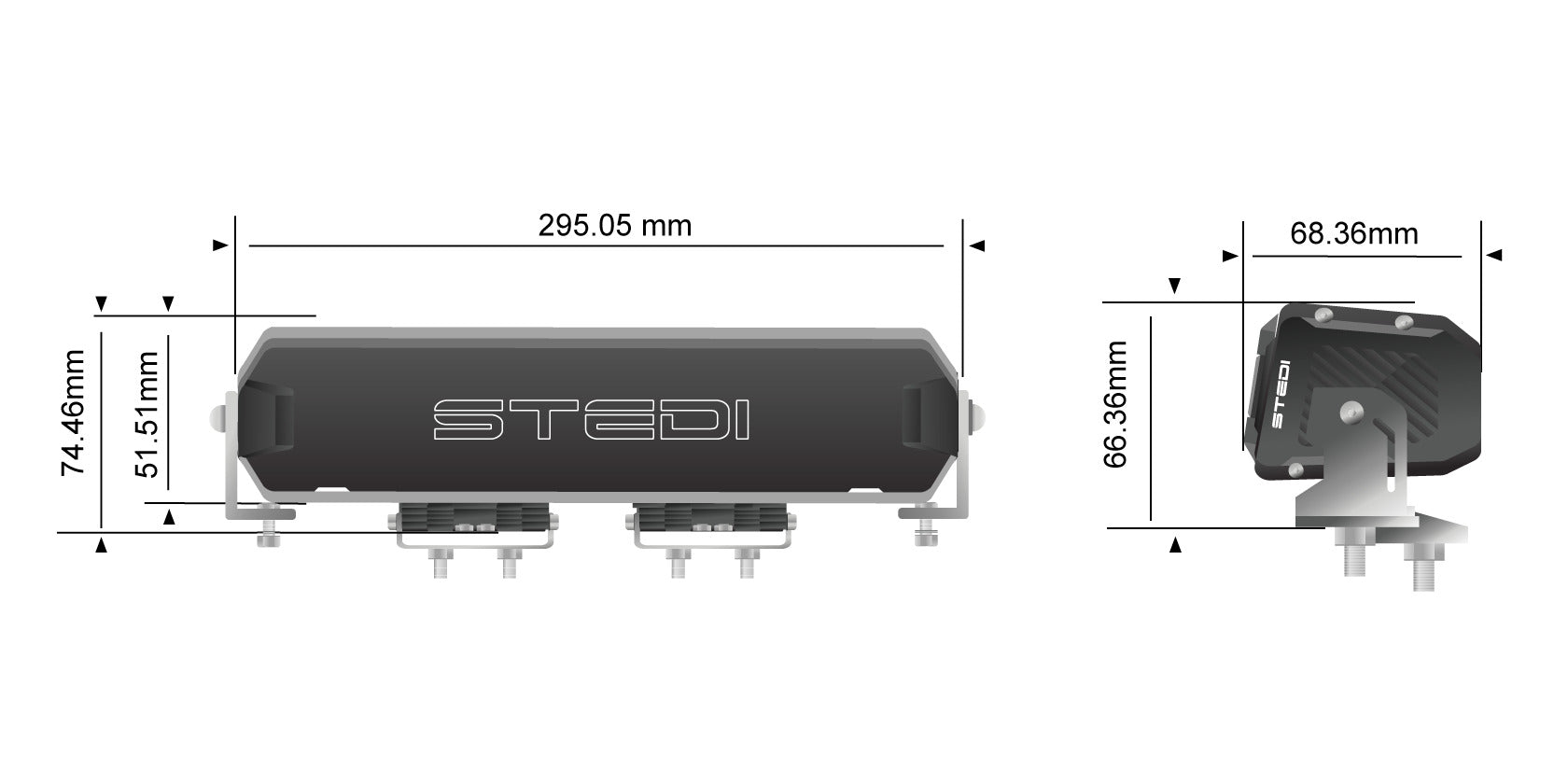 STEDI Sport Plus, Single Row, 11.5 inch, 8 LED Light Bar