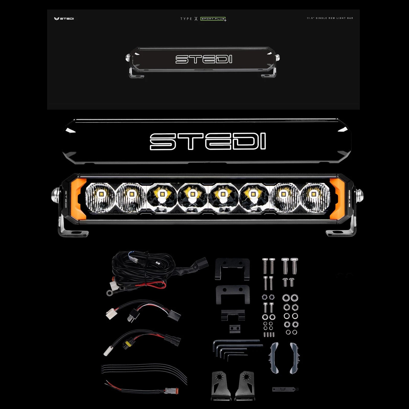 STEDI Sport Plus, Single Row, 11.5 inch, 8 LED Light Bar