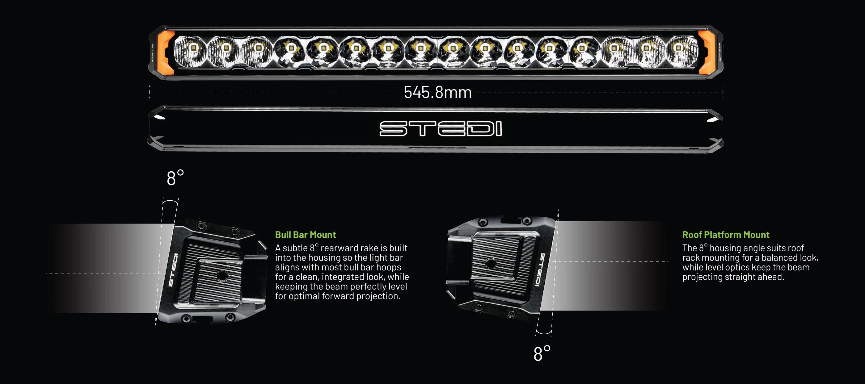 STEDI Sport Plus, Single Row, 21.5 inch, 16 LED Light Bar