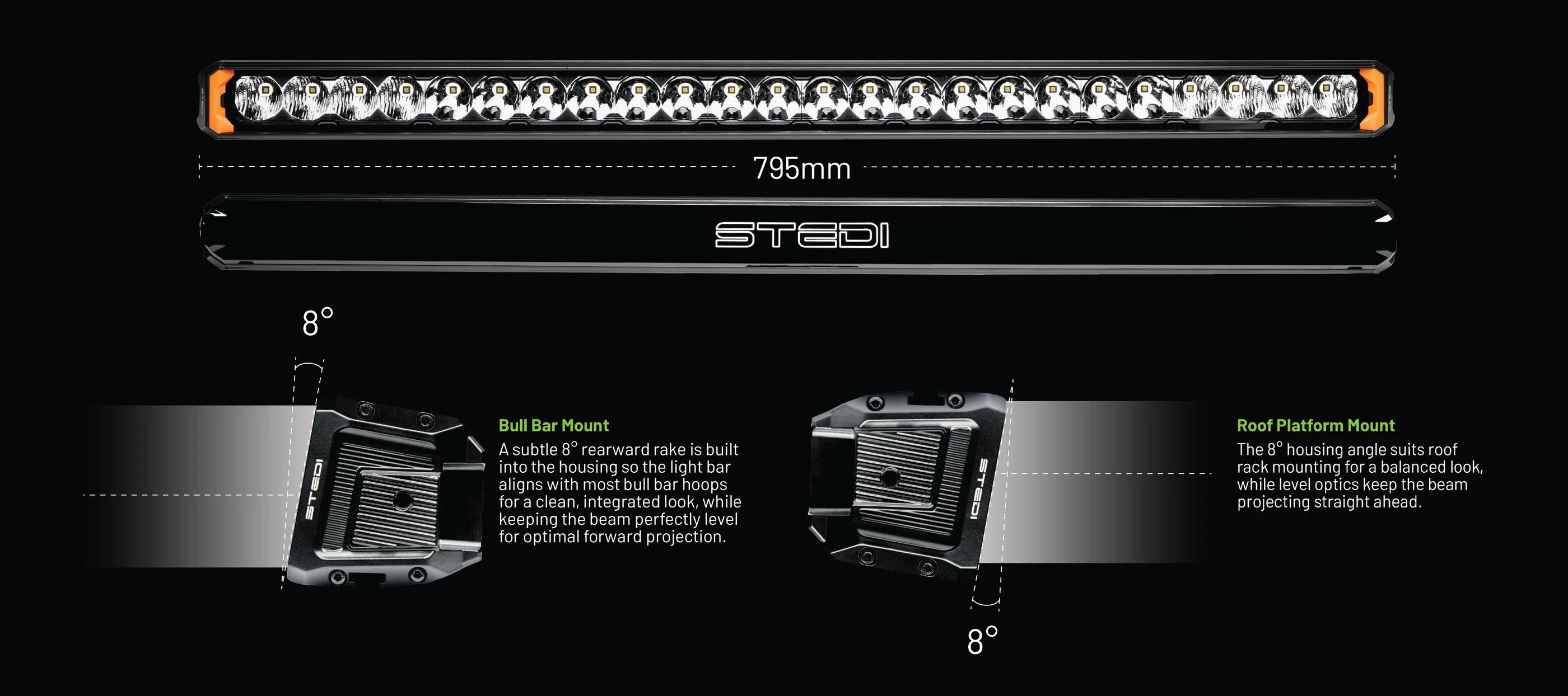 STEDI Sport Plus, Single Row, 31.5 inch, 24 LED Light Bar