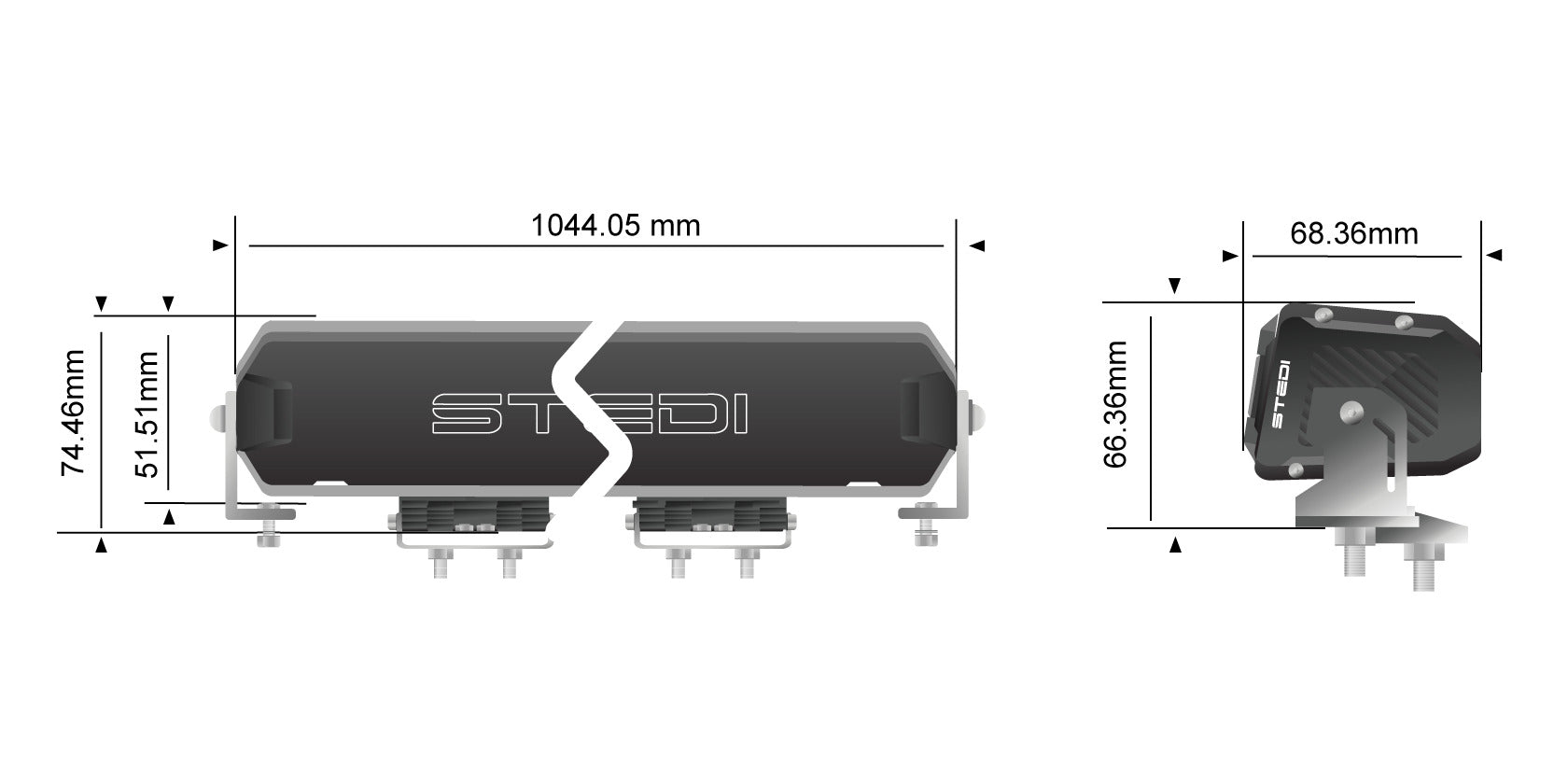 STEDI Sport Plus, Single Row, 41.5 inch, 32 LED Light Bar