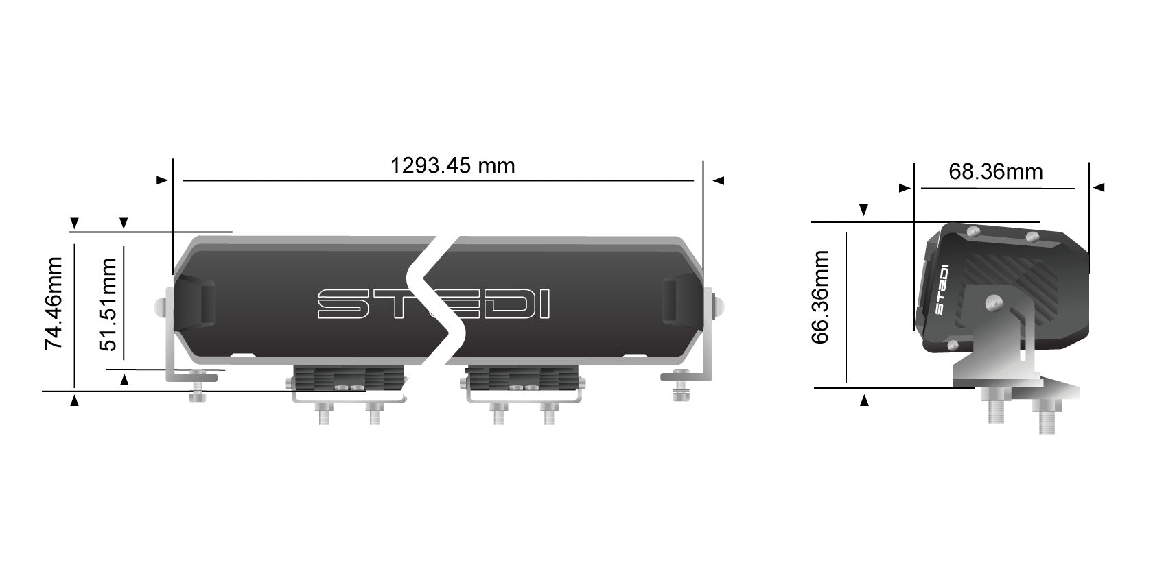STEDI Sport Plus, Single Row, 51.5 inch, 40 LED Light Bar