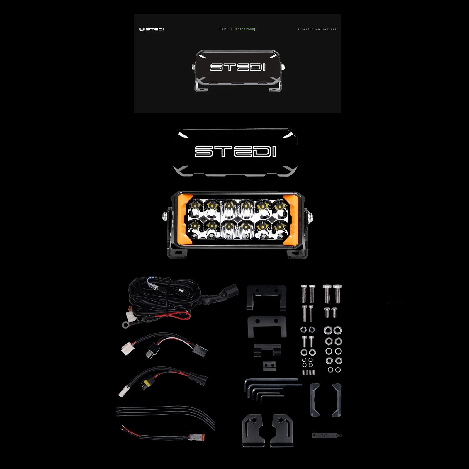 STEDI Sport Plus, Double Row, 8 inch, 12 LED Light Bar