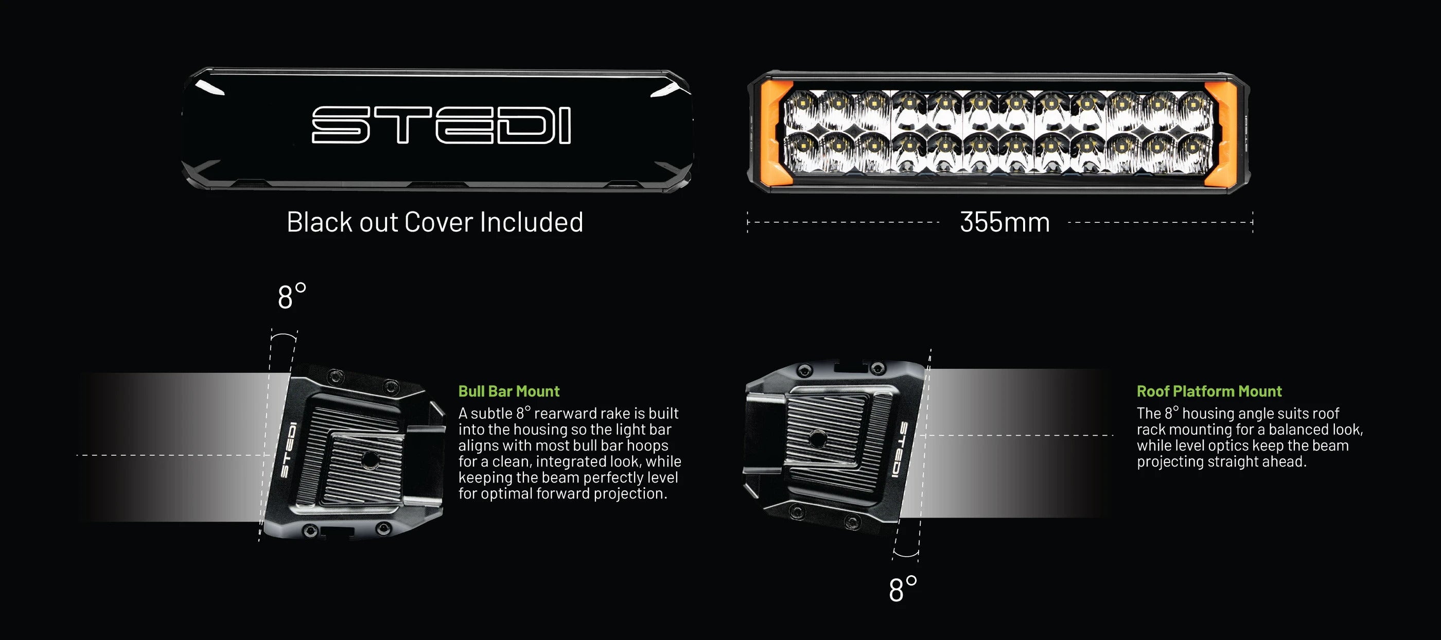 STEDI Sport Plus, Double Row, 14 inch, 24 LED Light Bar