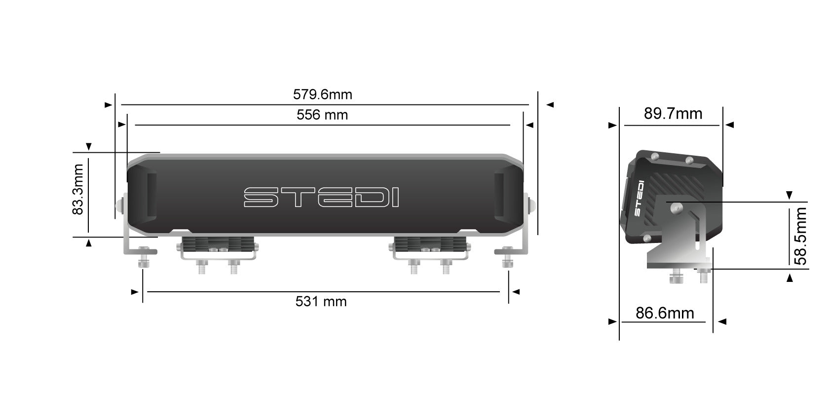 STEDI Sport Plus, Double Row, 22 inch, 40 LED Light Bar