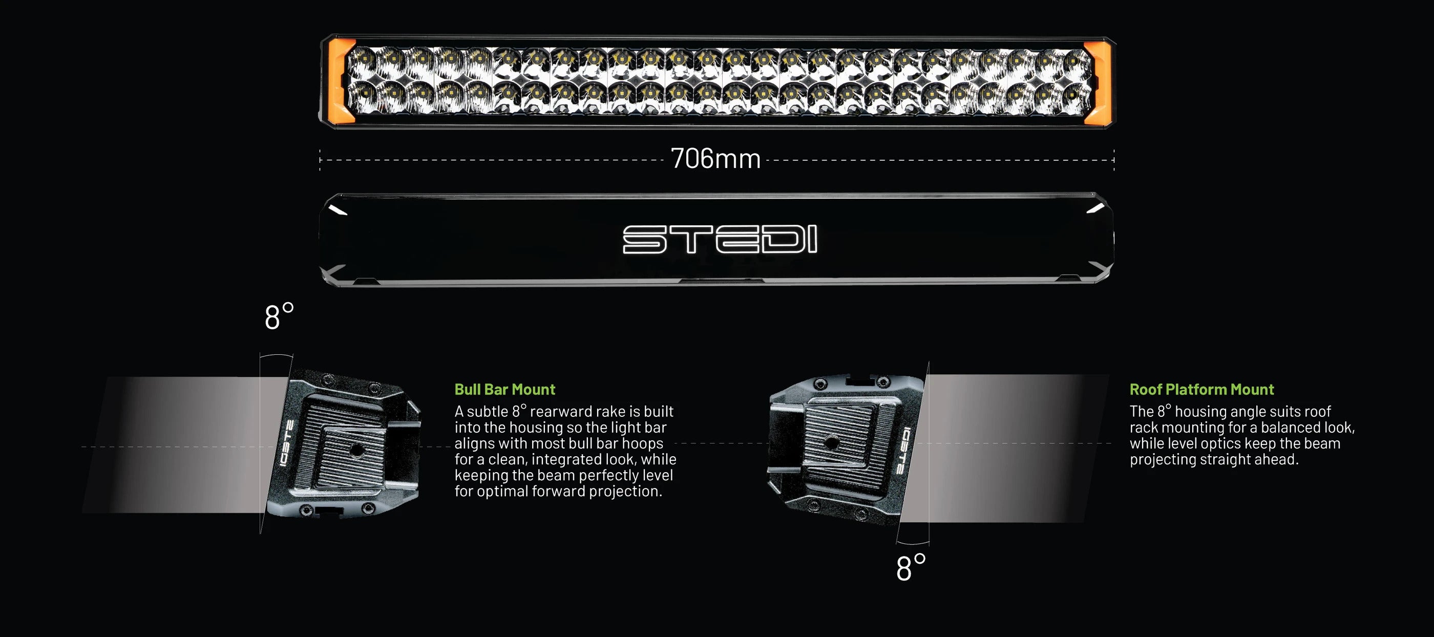 STEDI Sport Plus, Double Row, 28 inch, 52 LED Light Bar