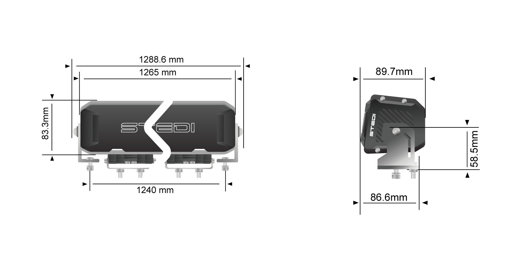 STEDI Sport Plus, Double Row, 50 inch, 96 LED Light Bar