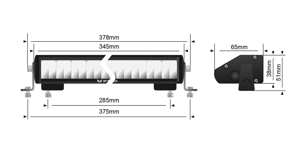 STEDI Light Bar ST1K 13.5 inches with E-mark