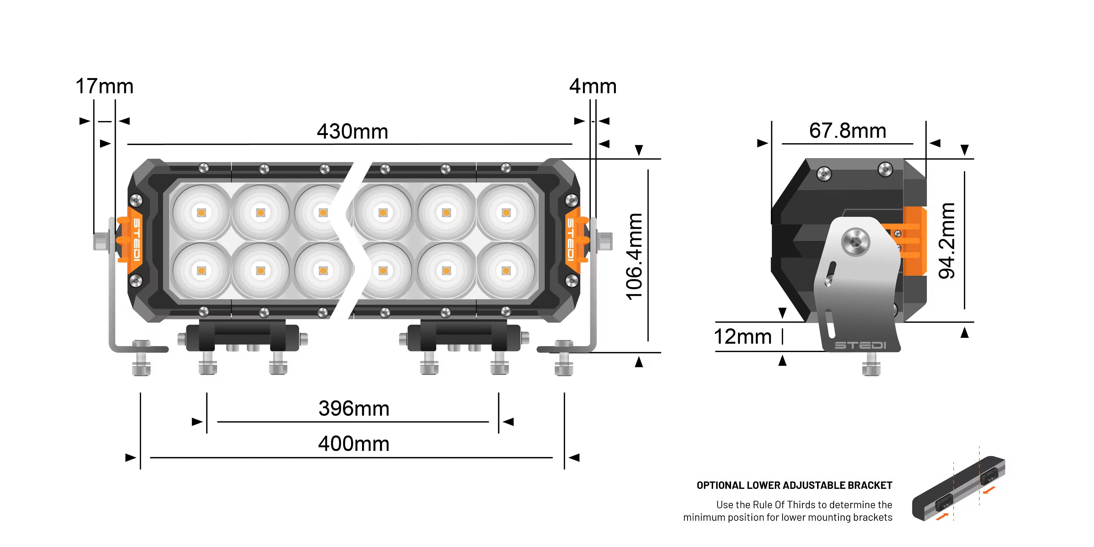 STEDI Light Bar ST3303 PRO 18.4 inch Ultra High Output