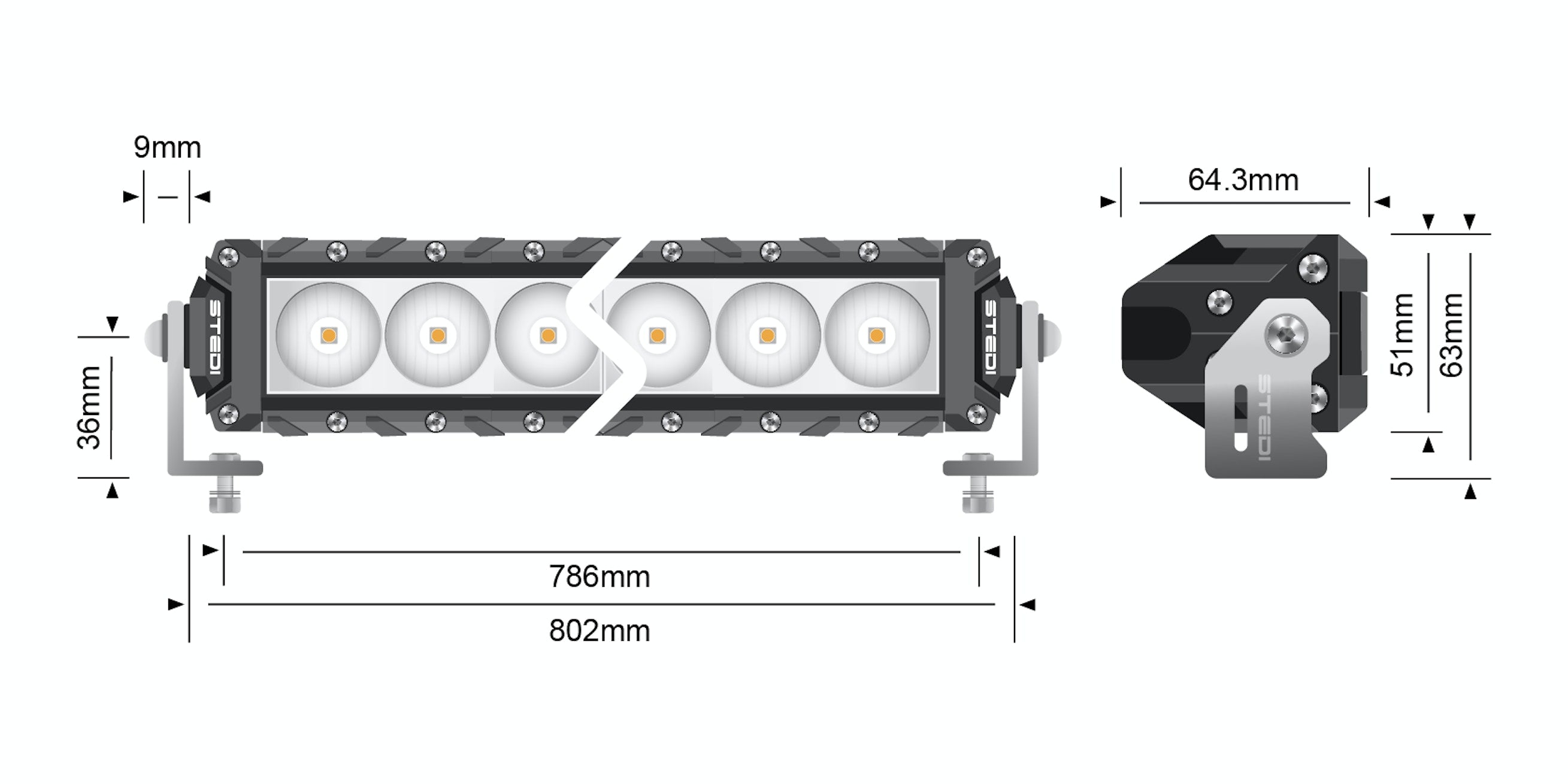 STEDI Light Bar ST3K 31,5 Zoll