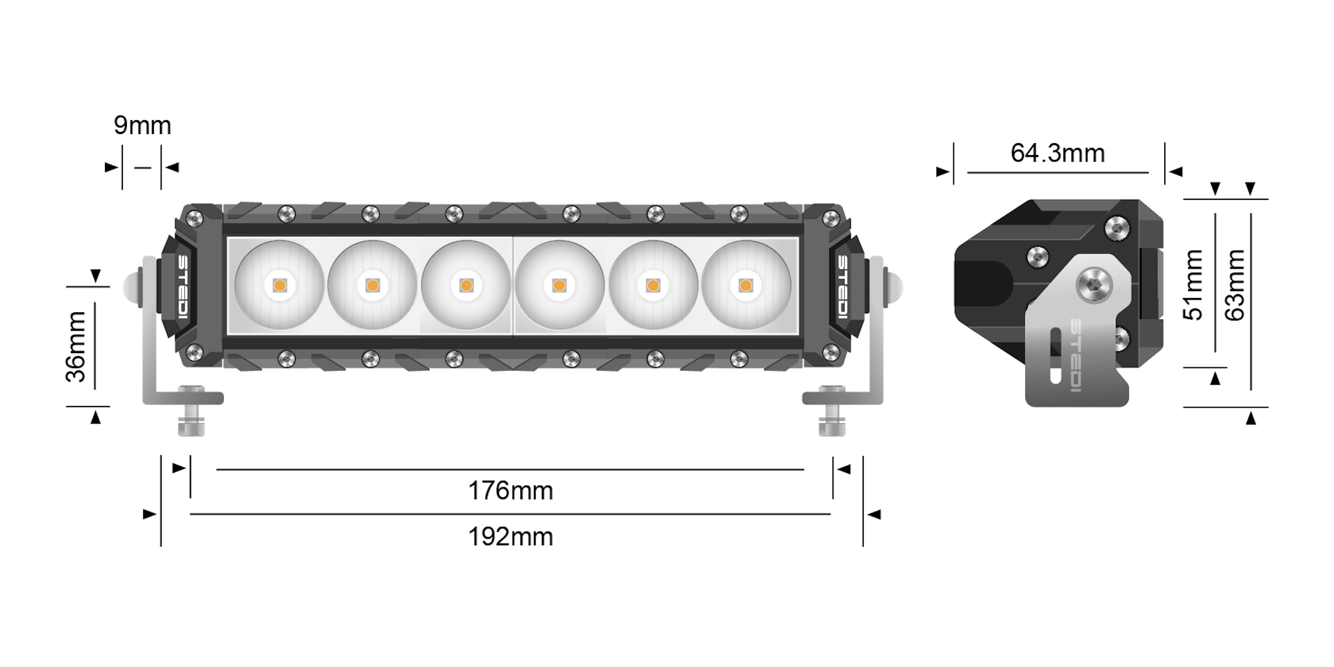 STEDI Light Bar ST3K 7.5 Zoll