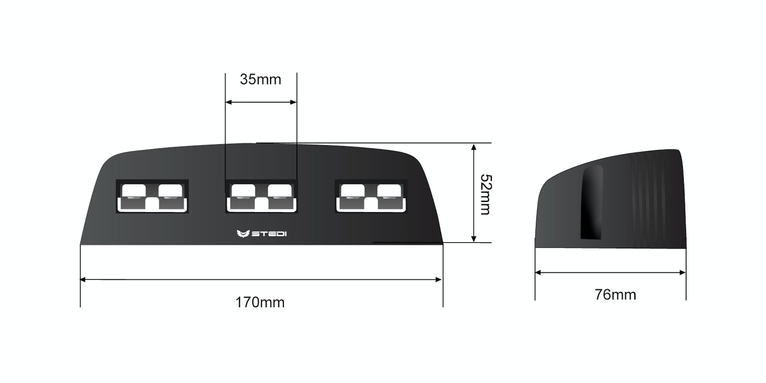 STEDI 3-way Anderson Style surface mount