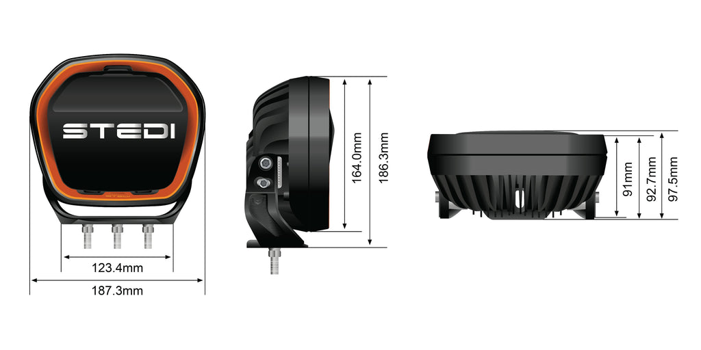 STEDI Type-X™ EVO 7" LED Lights (1 Stück)