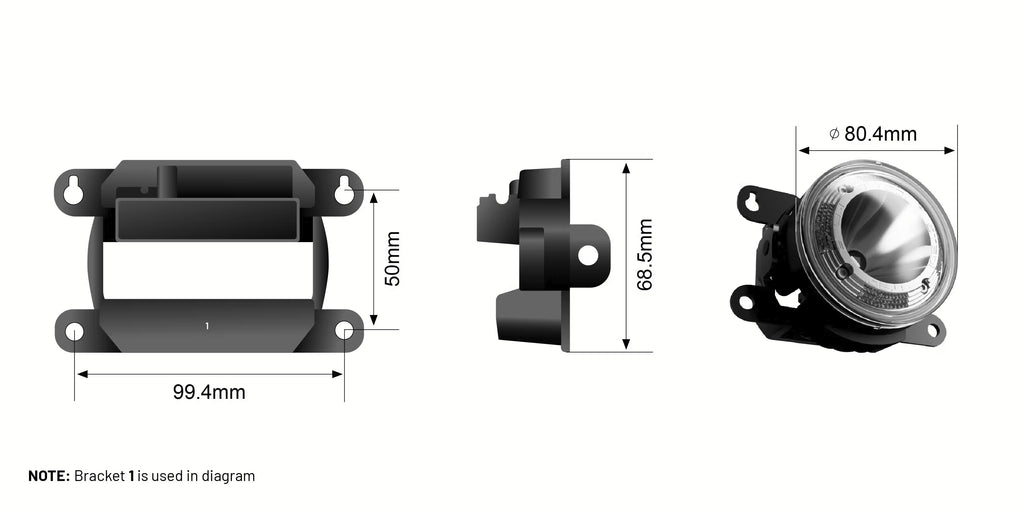 STEDI Boost Integrated Driving Light Nebelscheinwerfer - Type A