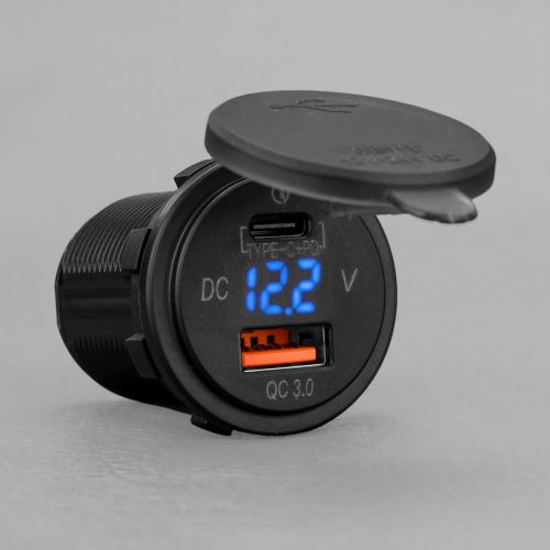STEDI USB C Anschluss mit Voltmeter - GPC-Offroad