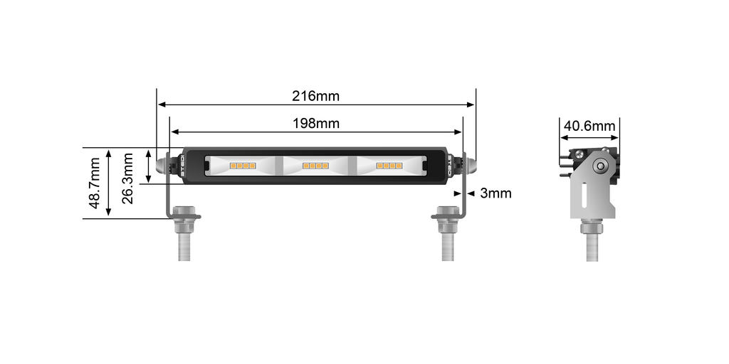 STEDI Light Bar Micro V2 7,8 Zoll (Warmweiß)